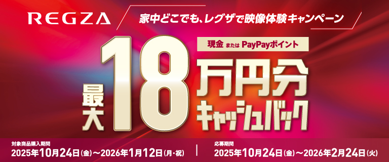 家中どこでも、レグザで映像体験キャンペーン