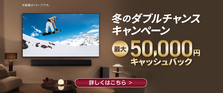 LG テレビ2024年 冬のダブルチャンス キャンペーン