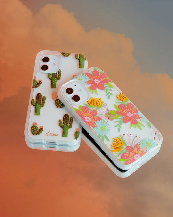 iPhone 12 mini AntiMicrobial Clear Coat WILDFLOWER BOUQUET