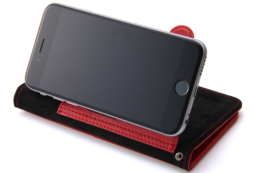 スマートフォン汎用 手帳型汎用ケース/レッド RT-SPF/R