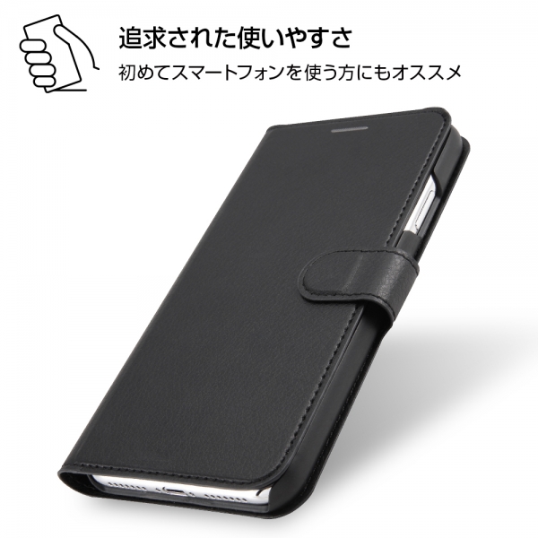 iPhone XS Max 手帳型 シンプル マグネット/レッド