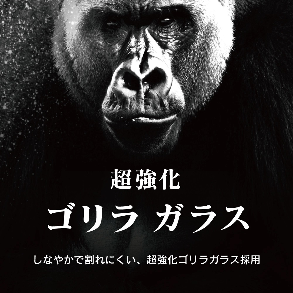 iPhone SE(第2世代) Gorilla BL低減フレームガラス ブラック