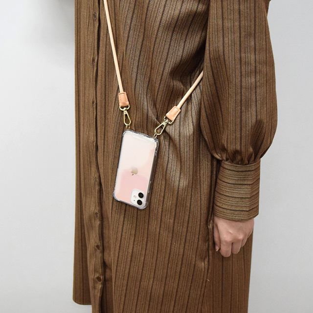 iPhone 12 mini Shoulder Strap Case terracotta