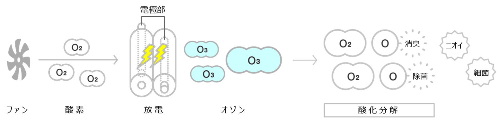 オゾン除菌消臭器「オゾネオエアロミュー」【コンパクト/USB電源対応/ブラック】