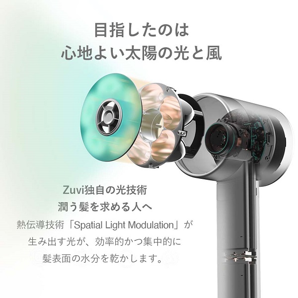 Zuvi HA100 光ヘアケア コードレスドライヤー Zuvi Halo （ズーヴィ