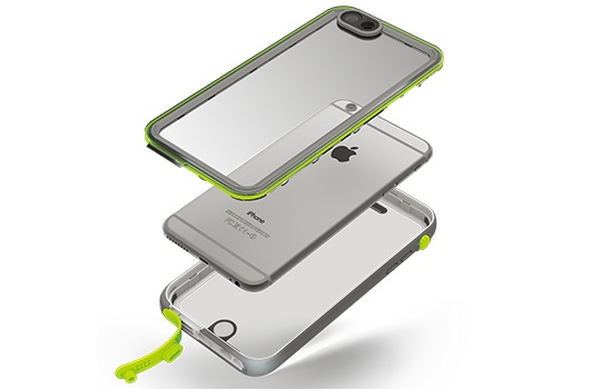 iPhone 6s Plus/6 Plus 完全防水ケース ホワイトグリーン