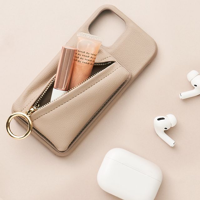 iPhone 12 / 12 Pro Clutch Ring Case beige