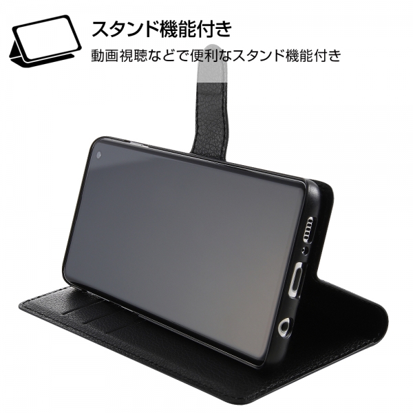 Galaxy S10 手帳 シンプル マグネット /ブラック/レッド