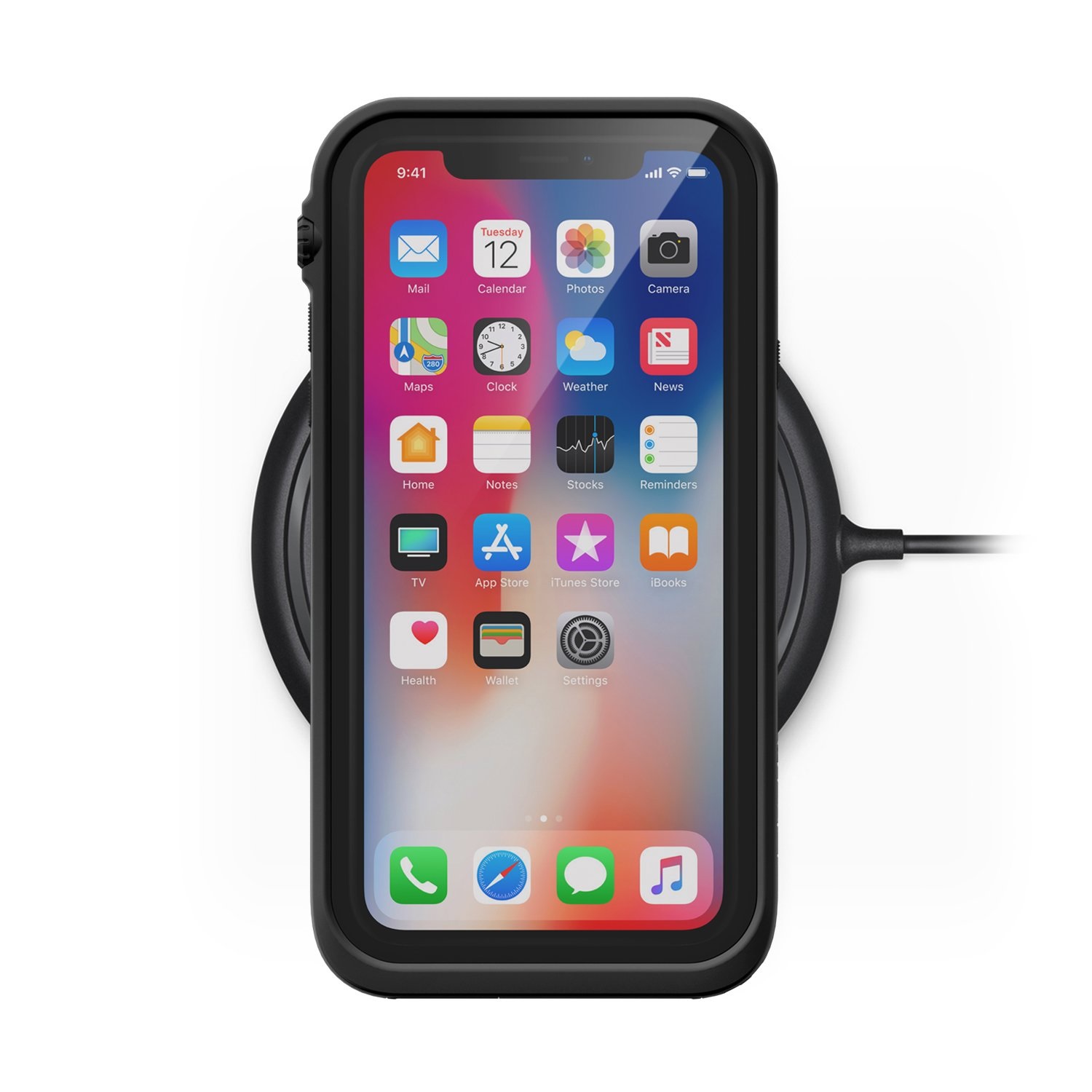 カタリスト iPhone X 完全防水ケース ブラック CT-WPIP178-BK