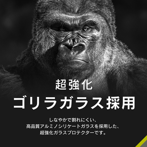 iPhone13 mini 用 FLEX 3D 複合フレームガラス 【画面保護ガラス / 角割れ防止 ブルーライト低減 超強化ゴリラガラス 指紋防止のフッ素加工 / ブラック】