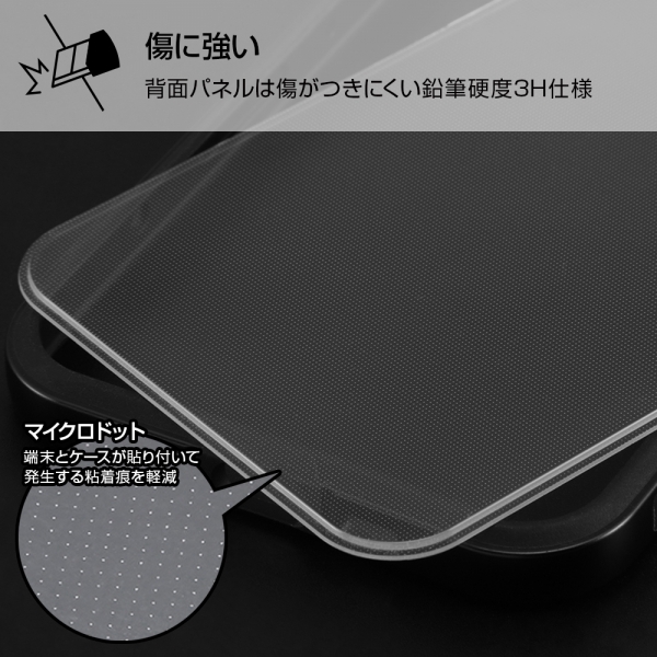 iPhone 12 / 12 Pro アルミバンパー+パネル(クリア)/マットブラック