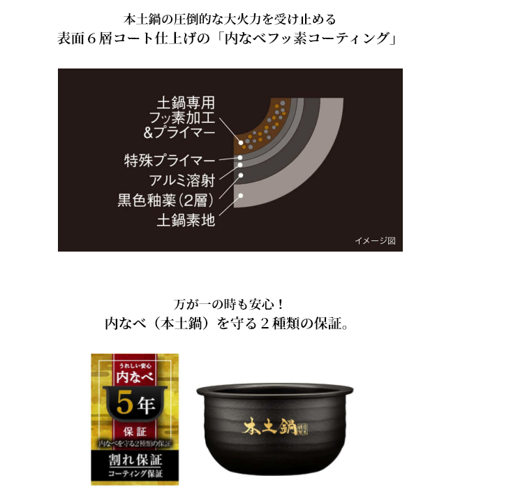 土鍋圧力ＩＨジャー炊飯器【5.5合/土鍋/一合料亭炊き/おひつ保温/スレートブラック】