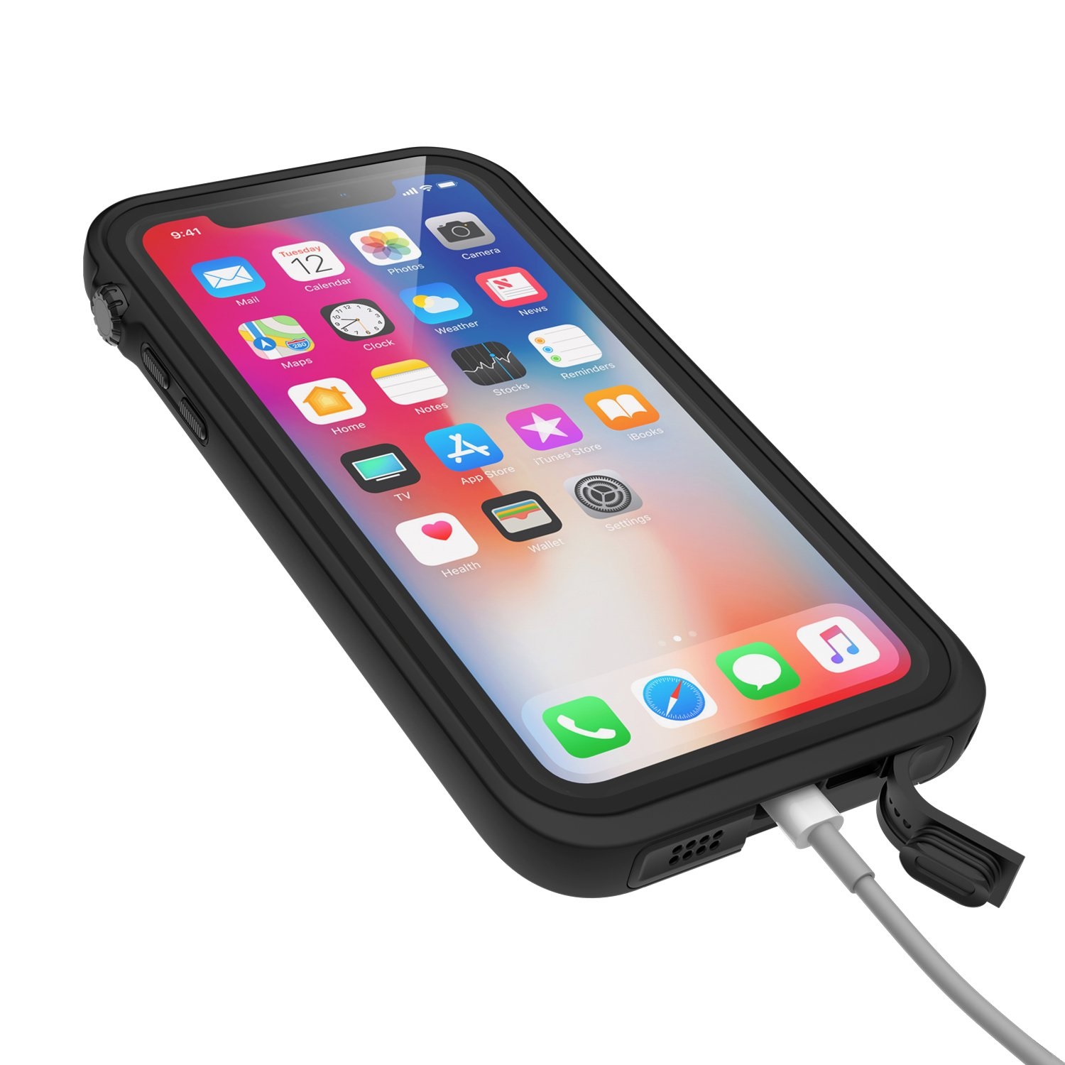 カタリスト iPhone X 完全防水ケース ブラック CT-WPIP178-BK