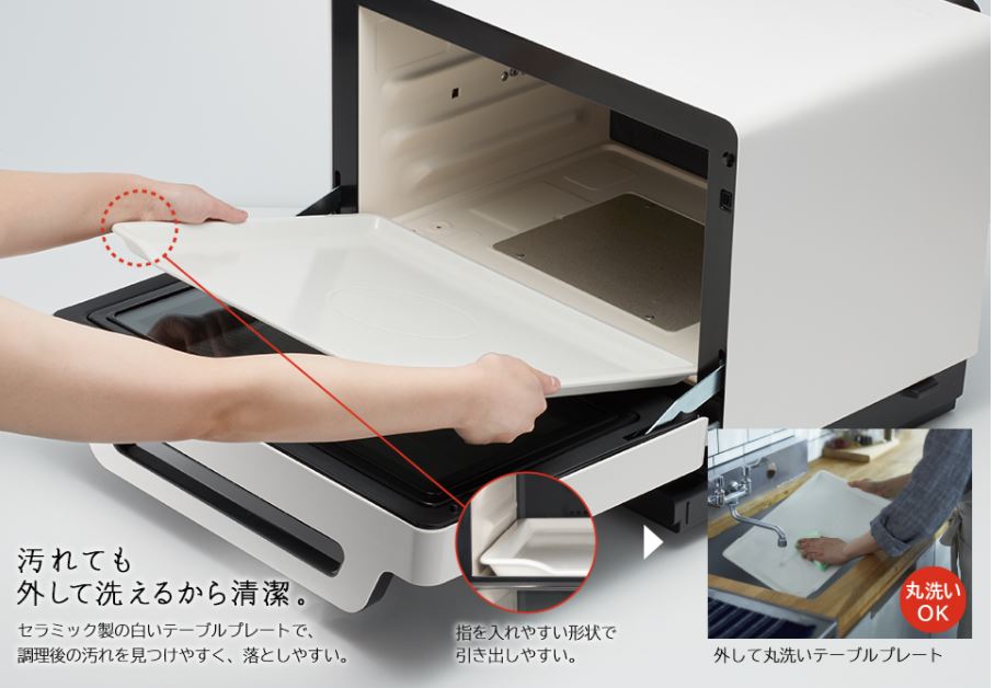 過熱水蒸気オーブンレンジ ヘルシーシェフ 【30L/Wスキャン搭載/フロストホワイト】