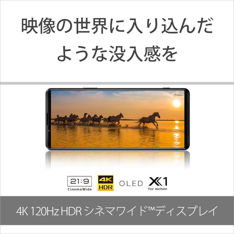SIMフリースマートフォン Xperia 1 III【Snapdragon 888/メモリ12GB/ストレージ512GB/フロストグリーン/2021年11月モデル】