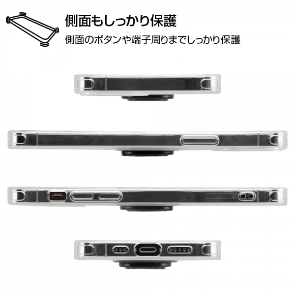 iPhone 12 / 12 Pro TPUソフト リング付/ブラック