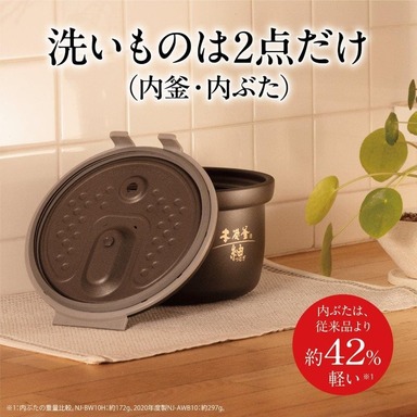 5.5合炊き/IH炊飯ジャー/本炭釜紬