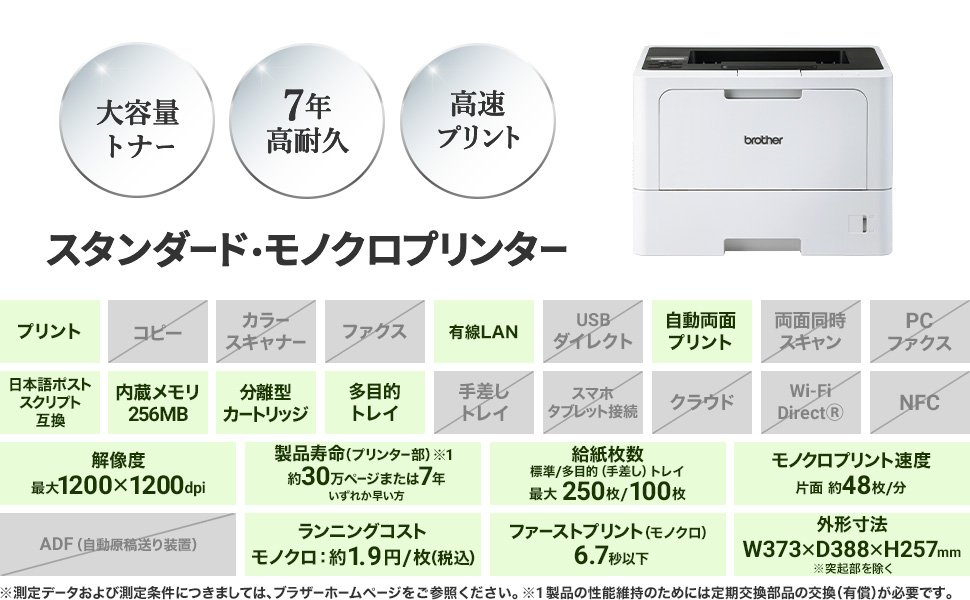 brother HL-L5210DN A4モノクロレーザープリンター 【有線LAN/両面印刷】 | ノジマオンライン