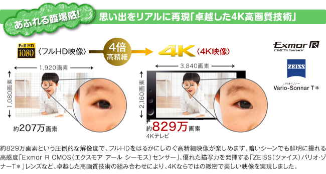 4Kハンディカム登場・誰でも楽々片手サイズ - ノジマオンライン