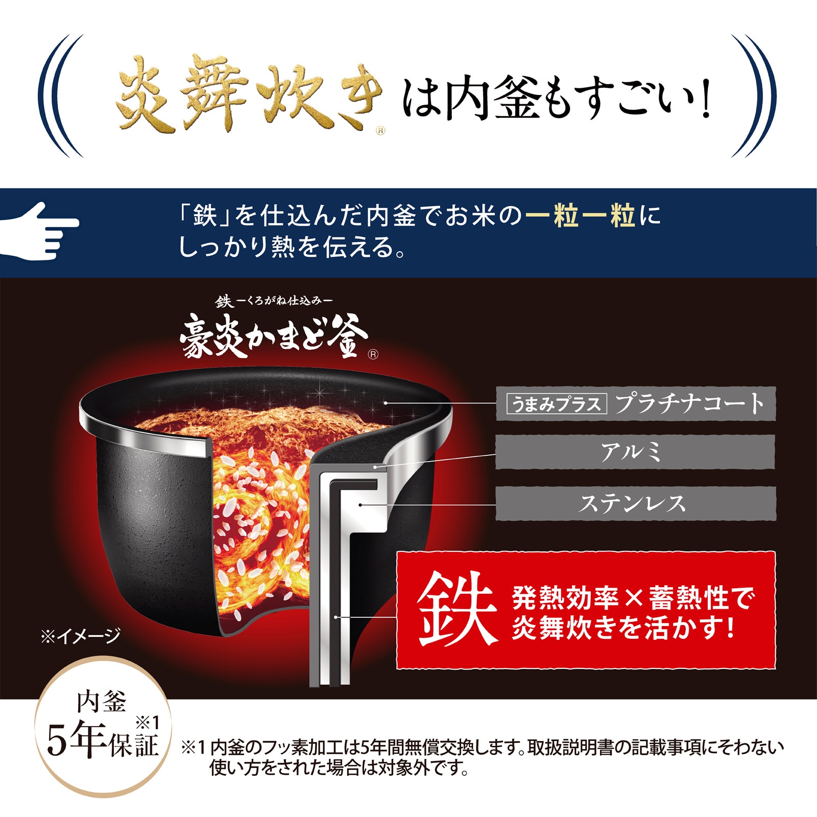 象印マホービン 圧力IH炊飯ジャー 炎舞炊き 5.5合炊き 濃墨 NW-FC10-BZ