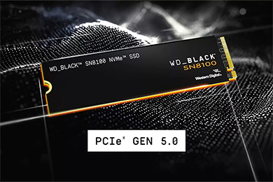 WD_BLACK SN8100 NVMe SSDのビジュアル