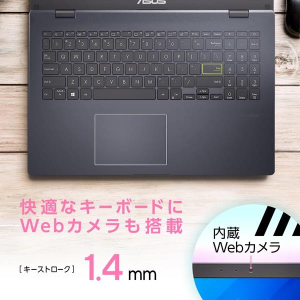 ASUS E510KA-BQ385WS ノートPC ASUS Vivobook Go15/15.6インチ/Windows11(Sモード)/  Celeron N4500/メモリ8GB/SSD256GB/MicrosoftOffice搭載/スターブラック | ノジマオンライン