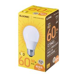 ELSONIC LDA6LGE2660DE LED電球E26【60形/電球色】 | ノジマ ELSONIC LDA6LGE2660DE LED電球E26【60形/電球色】 | ノジマ