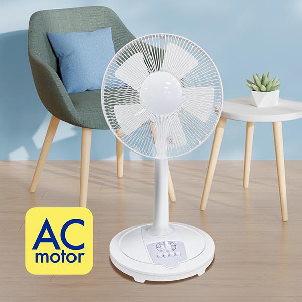 ELSONIC AC扇風機【ACモーター/5枚羽根/自動首振り/風量3段階/切