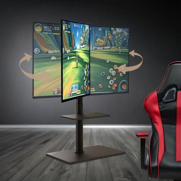 ELSONIC 壁寄せテレビスタンド ブラック ED-KYTS01 | ノジマオンライン