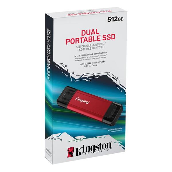 キングストン USB3.2対応デュアルポータブルSSD SPSD-512GB | ノジマ