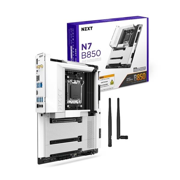 NZXT N7 B850 ATXゲーミング マザーボード ホワイト N7-B85XT-W1
