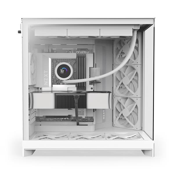 PCケース(自作PC用) NZXT H9 Flow White 楽天市場】【送料無料】NZXT H9 Flow 2層構造ミドルタワー PC