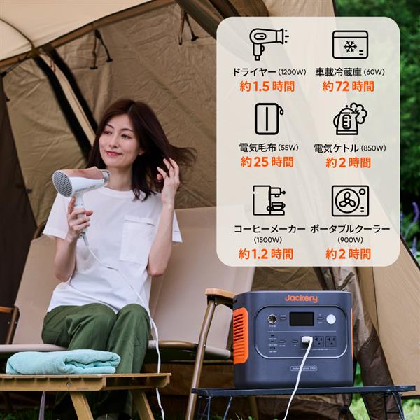 JACKERY ポータブル電源 2000【リン酸鉄リチウムイオン電池/2042WhUSB