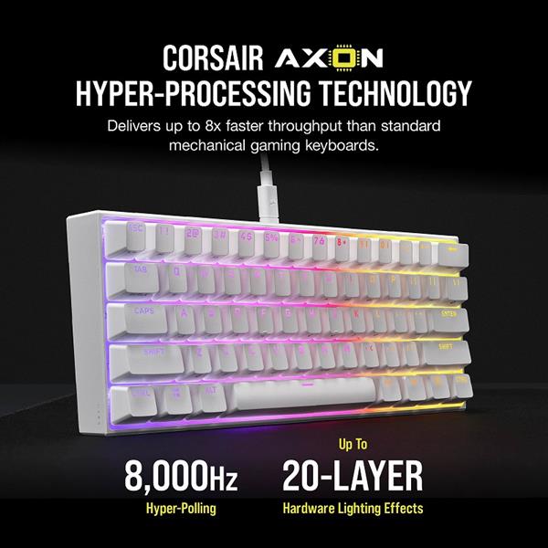 Corsair メカニカルゲーミングキーボード K65 RGB MINI Speed JP White