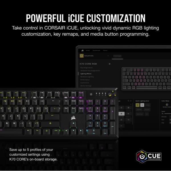 Corsair 赤軸ゲーミングキーボード K70 CORE Black 日本語配列 CH