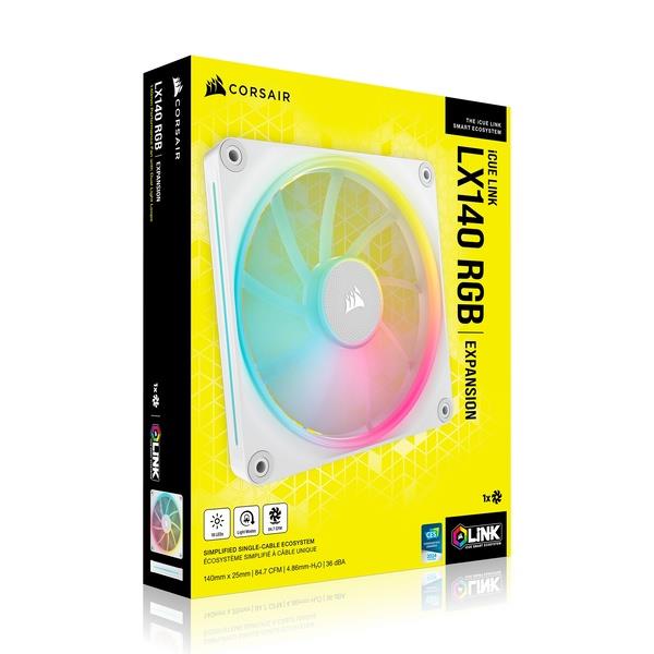 Corsair ケースファン iCUE LINK LX140 RGB WHITE Single Fan