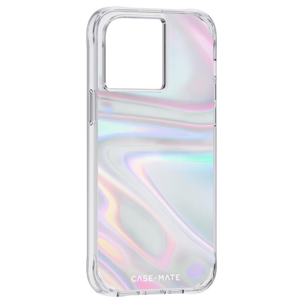 CaseMate CM049804 iPhone14ProMax ケース Soap Bubble -  Iridescent【ハイブリッド/抗菌/3.0m落下耐衝撃/Silver】 | ノジマオンライン