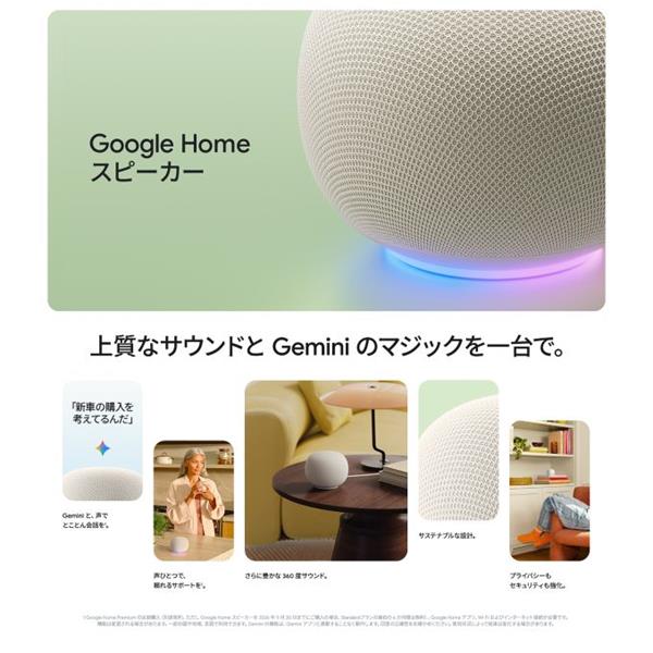 Google スマートスピーカー Google Home Speaker Porcelain GA09978JP