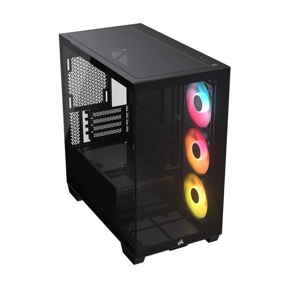 CORSAIR PCケース 本体 ブラック Corsair PCケース 2800X RS-R ARGB Micro-ATX Black CC-9011347-WW