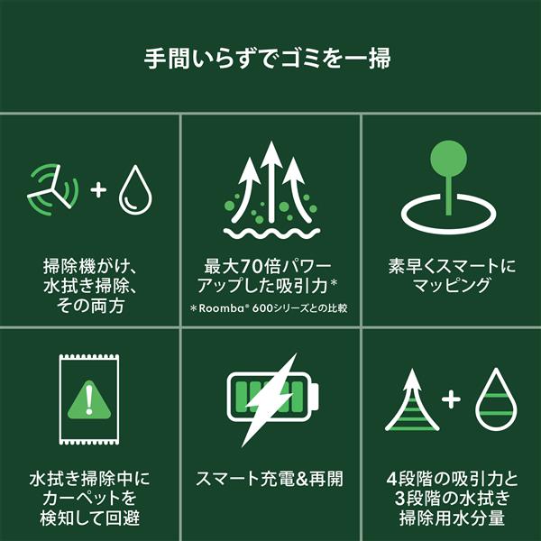 iRobot Roomba 105 Combo掃除機水拭き対応 Y311260 国内正規品】 ロボット掃除機 「ルンバ」105 combo robot （W