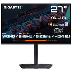 GIGABYTE ゲーミングモニター 27インチ/QHD(2560×1440)/240Hz/有機EL