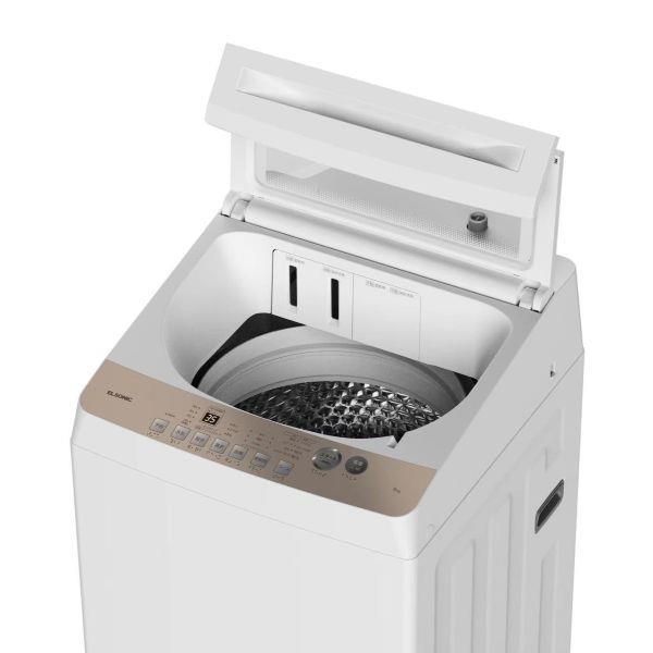 ELSONIC 全自動洗濯機【洗濯6kg/洗剤自動投入機能付き/ホワイト】 ESM
