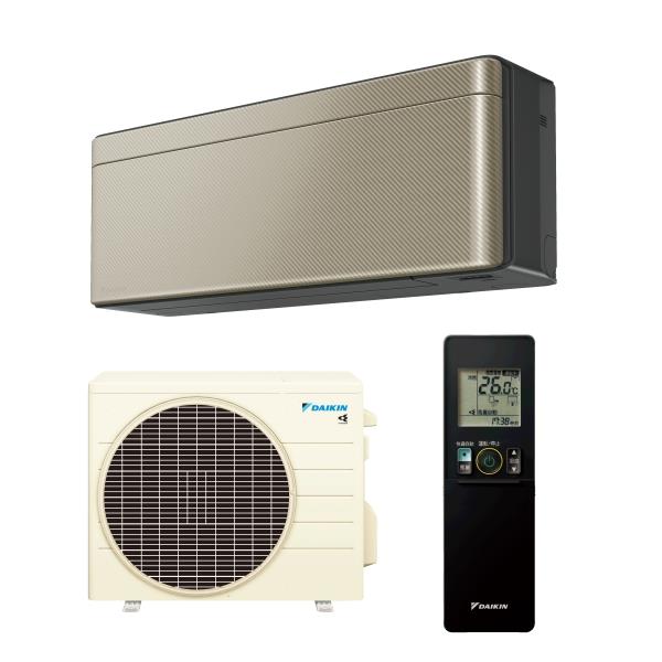 DAIKIN S223ATSS-KN-ESET エアコンrisora(リソラ)SXシリーズ【6畳用/2.2kw/100V/risora/2023年モデル/本体:ダークグレー/パネル:ツイルゴールド】  | ノジマオンライン