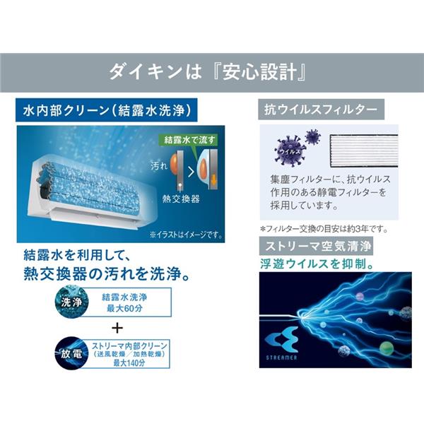 DAIKIN AN563ACP-W-ESET エアコン[Cシリーズ] 18畳用 ☆大型配送対象商品 | ノジマオンライン