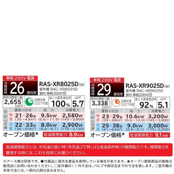 HITACHI エアコン 白くまくん Xシリーズ【20畳用/凍結洗浄/単相200V