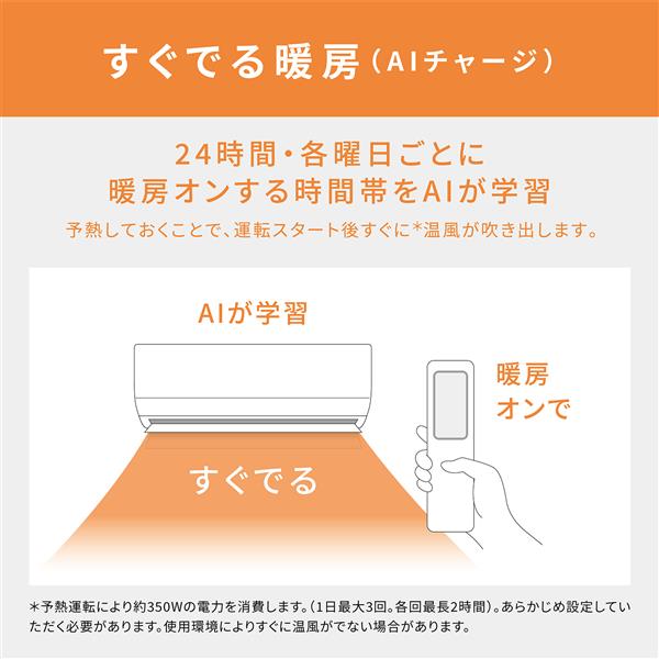 Panasonic エアコン eolia(エオリア)Xシリーズ8畳/2.5kW/100V/ナノイー