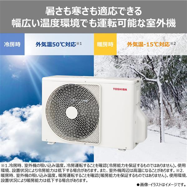 2 TOSHIBA エアコン 2022年製 6～8畳用冷暖房完備　分解洗浄済 東芝（TOSHIBA） 「省エネ」エアコン 2.5kw 大清快（だいせい