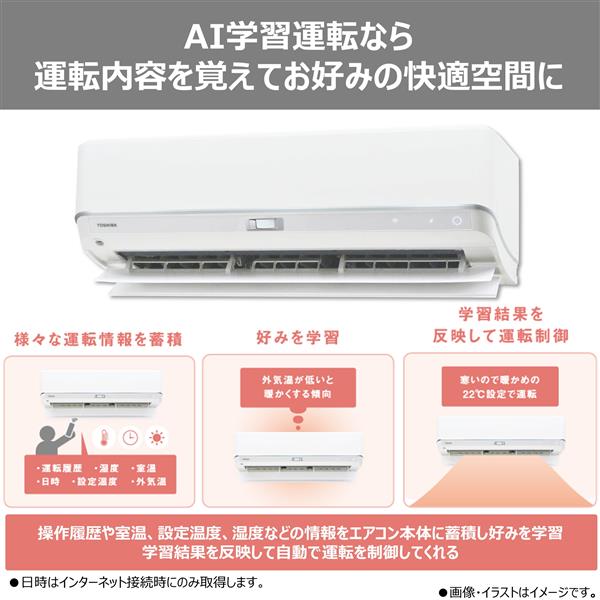 TOSHIBA RAS-U221DZ-W-ESET エアコン[DZシリーズ]【6畳用/2.2kw