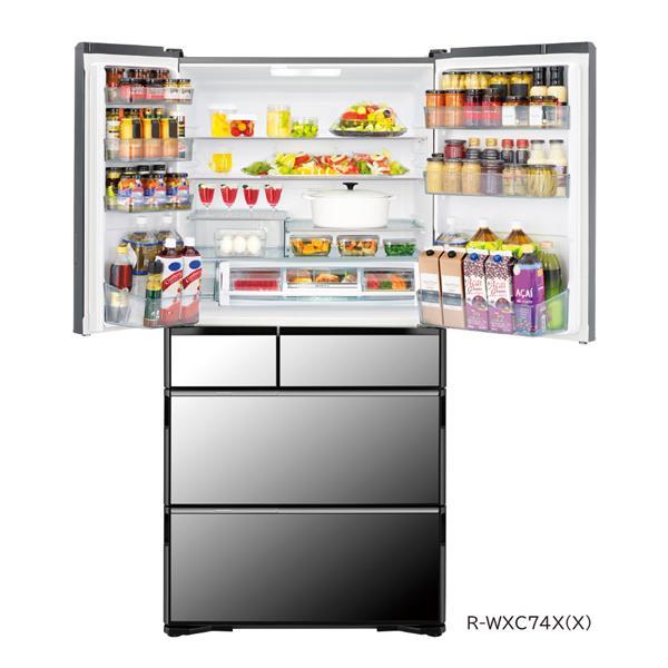 HITACHI 冷蔵庫【6ドア/観音開き/735L/クリスタルミラー】 ☆大型配送