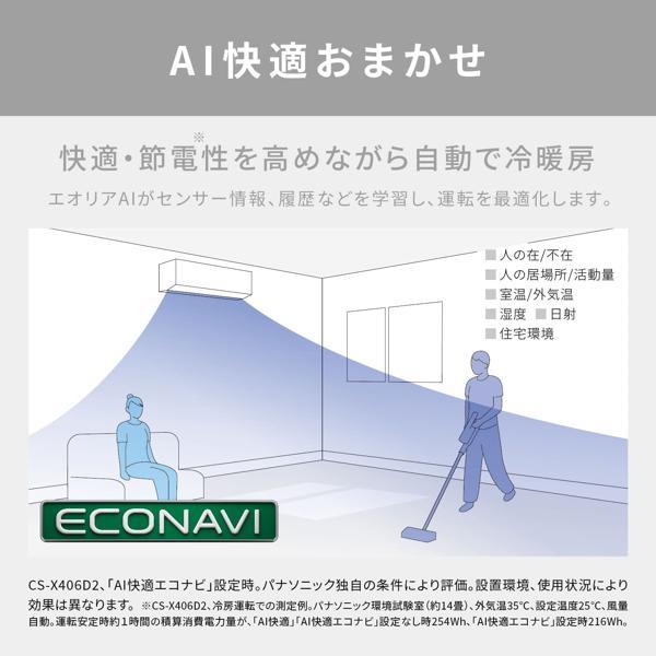 【クリーニング済み+標準工事費込み！】 パナソニック Panasonic  Eolia(エオリア) 冷房 8～12畳 暖房 8～10畳 CS-289CFR-W インバーター冷暖房除湿 エアコン Panasonic（パナソニック） 工事費込みセット EXシリーズ Eolia